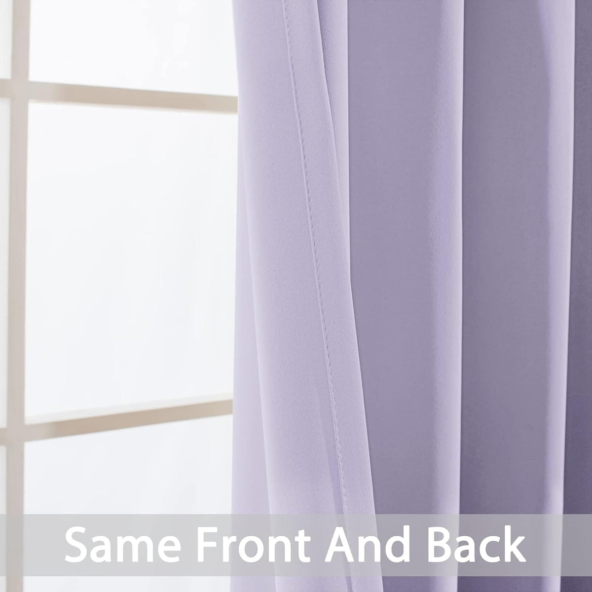 72"L x 42"W fabric curtains in Lilac, alternate view 5