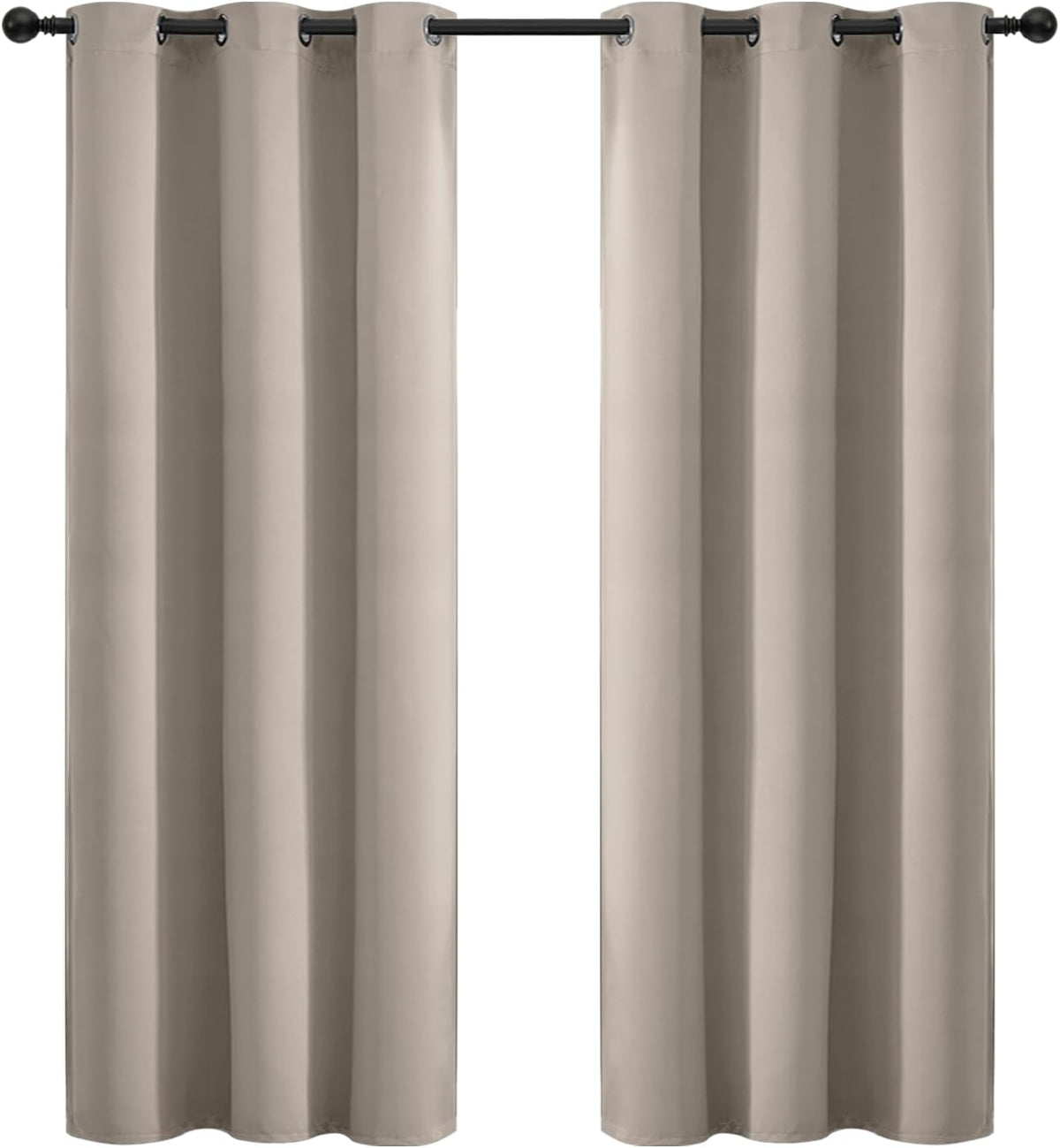 72"L x 42"W fabric curtains in Natural