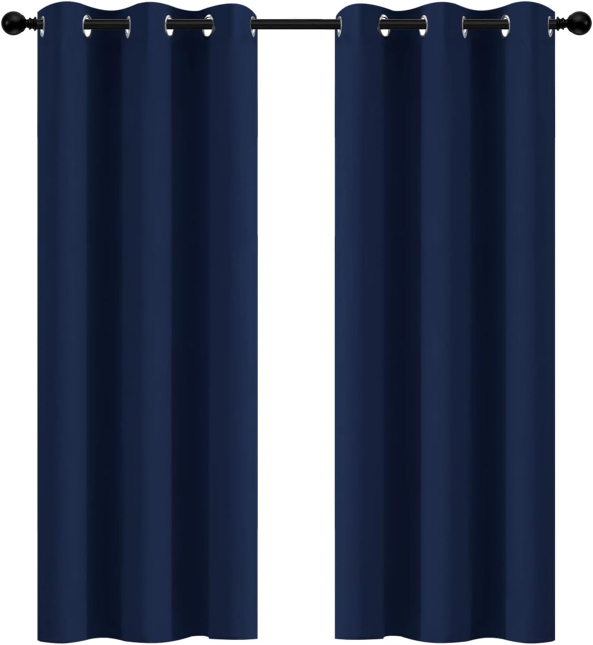 72"L x 42"W fabric curtains in Navy Blue