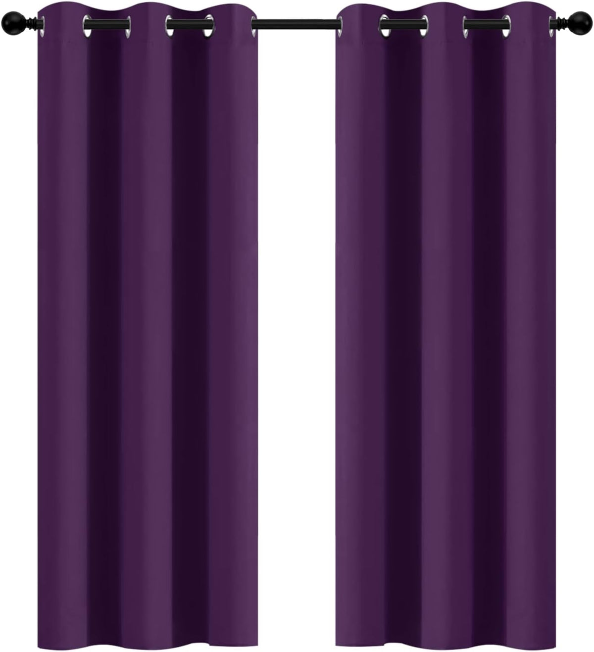72"L x 42"W fabric curtains in Purple