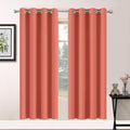 72"L x 52"W fabric curtains in Coral Orange