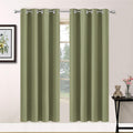 72"L x 52"W fabric curtains in Sage Green