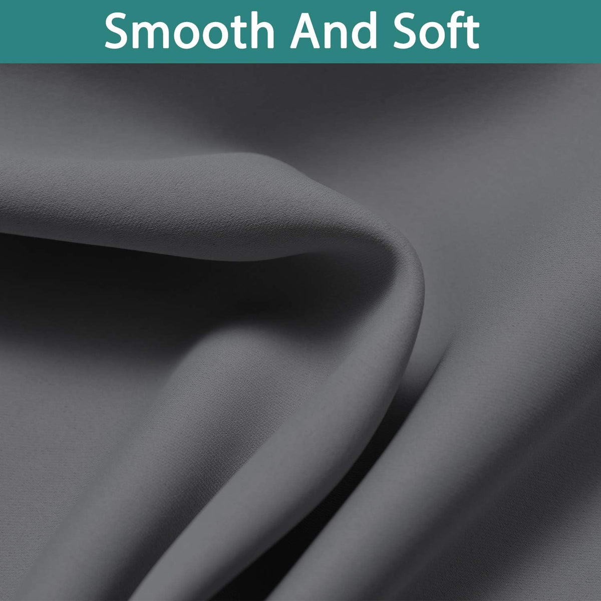 84"L x 100"W polyester curtains in Grey, alternate view 7