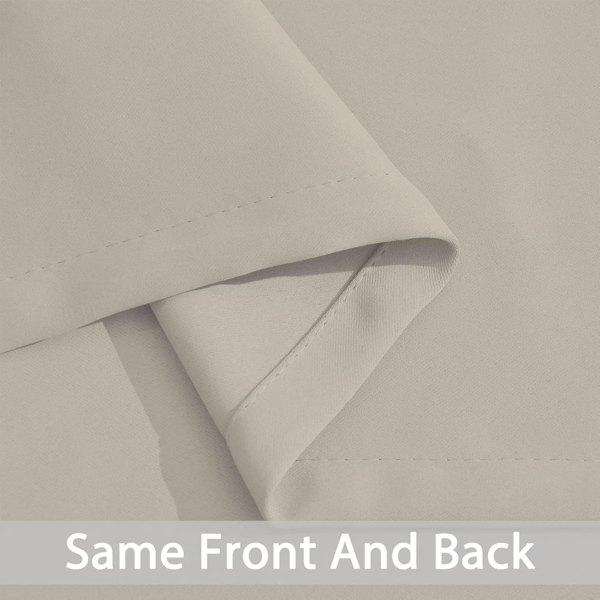 84"L x 100"W polyester curtains in Natural, alternate view 5