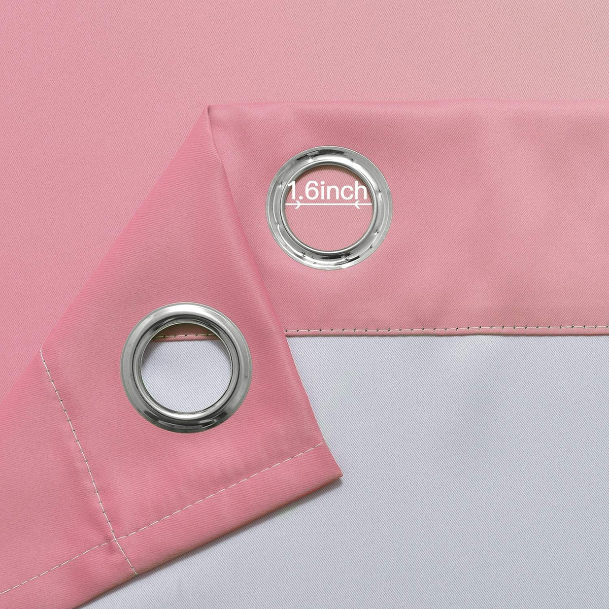 84"L x 52"W polyester curtains in Pink, alternate view 5