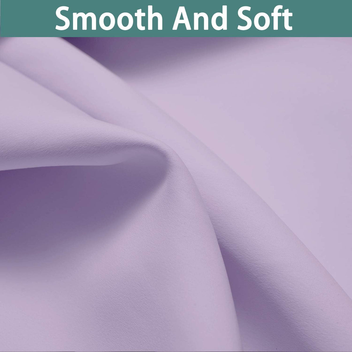 84"L x 62"W polyester curtains in Lilac, alternate view 7