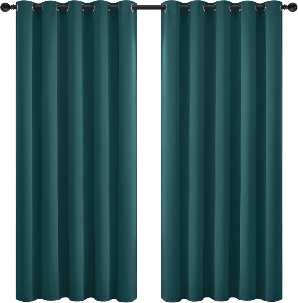 84"L x 70"W fabric curtains in Dark Teal