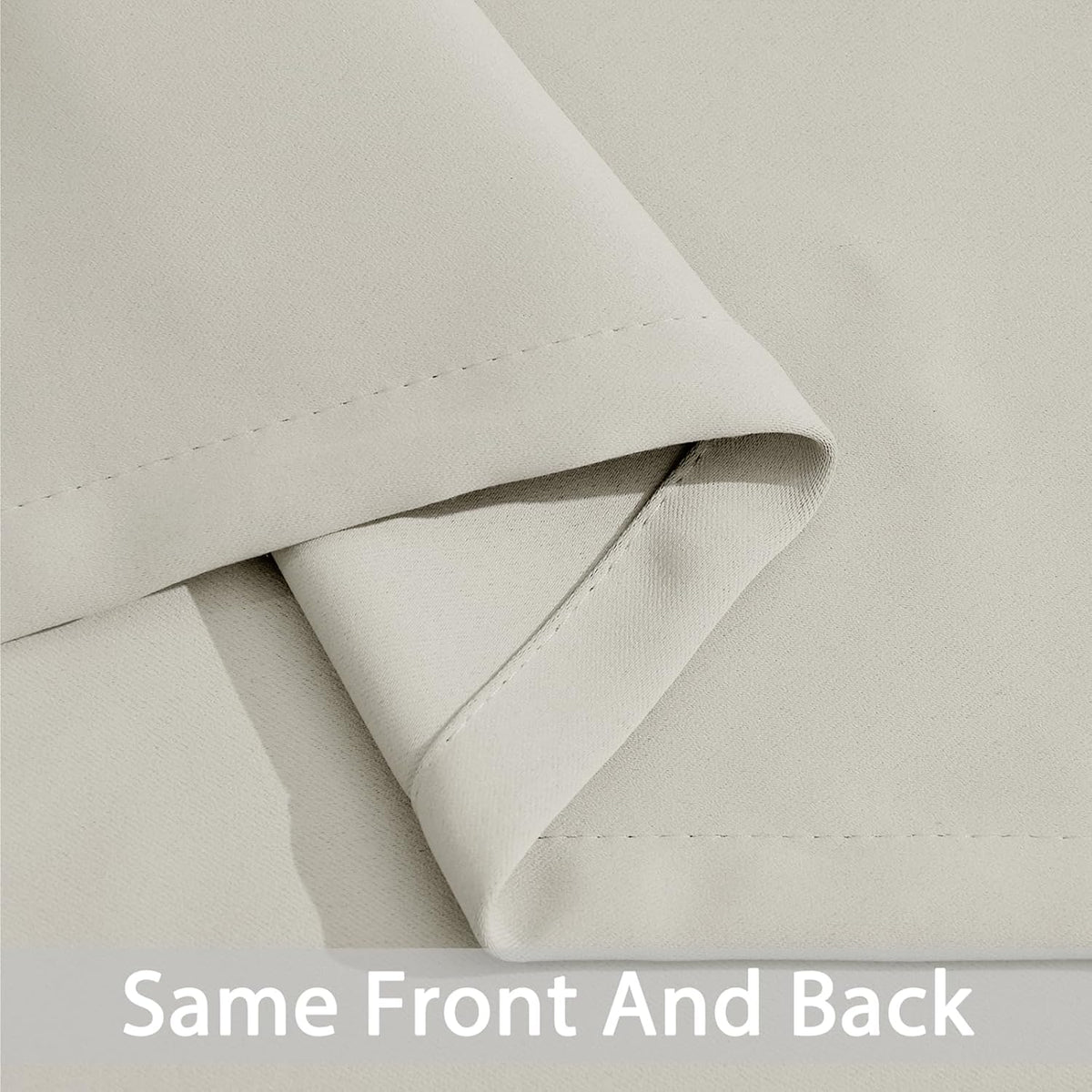 84"L x 70"W fabric curtains in Light Beige, alternate view 5