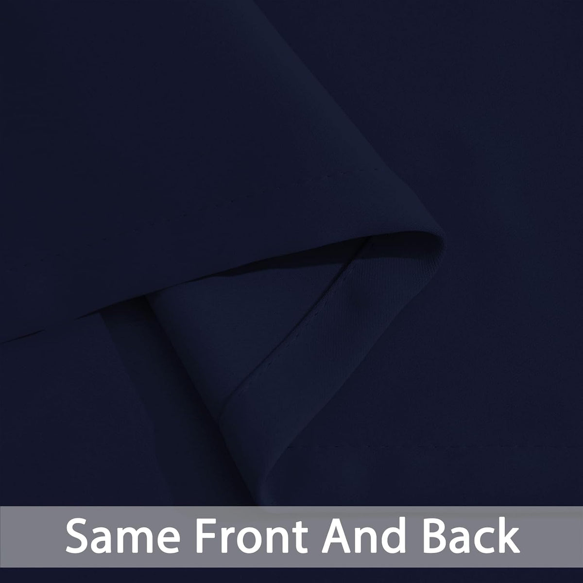 84"L x 70"W fabric curtains in Navy Blue, alternate view 5