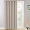 84"L x 70"W polyester curtains in Natural