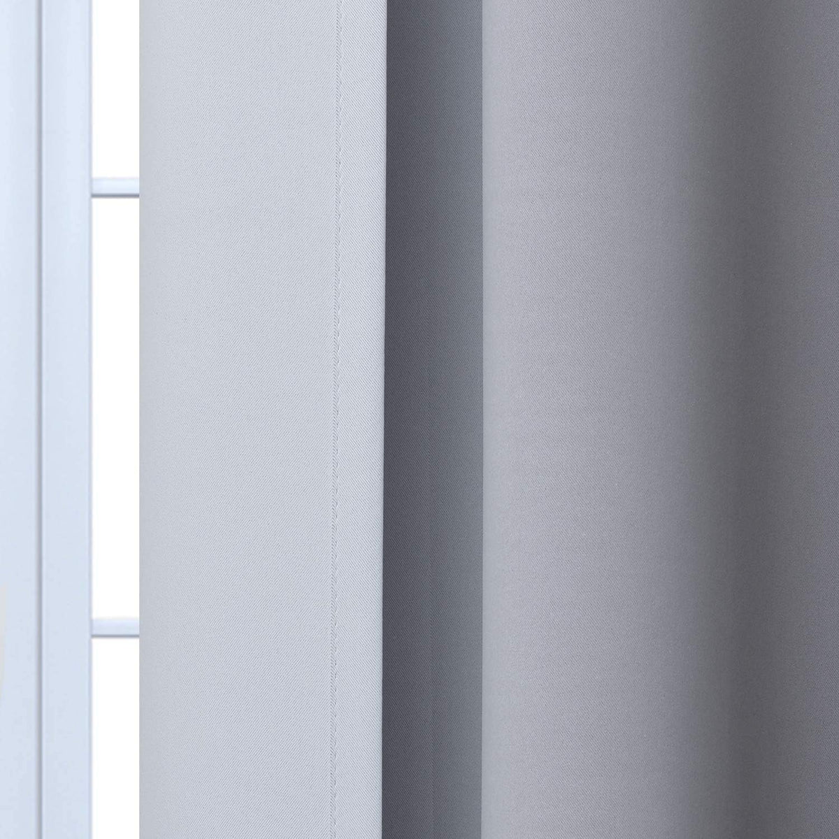 90"L x 52"W polyester curtains in Black, alternate view 7