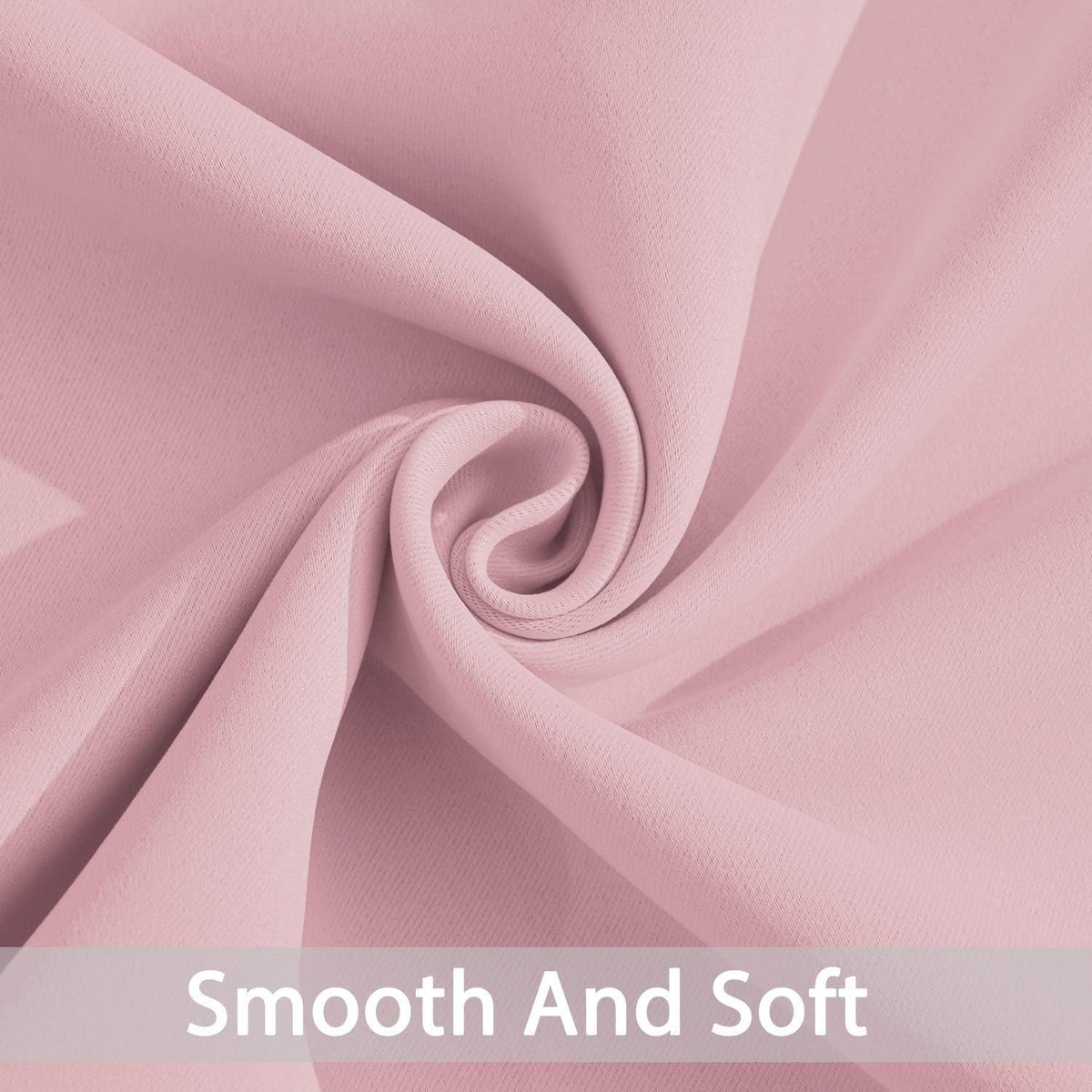 96"L x 52"W fabric curtains in Pink, alternate view 5