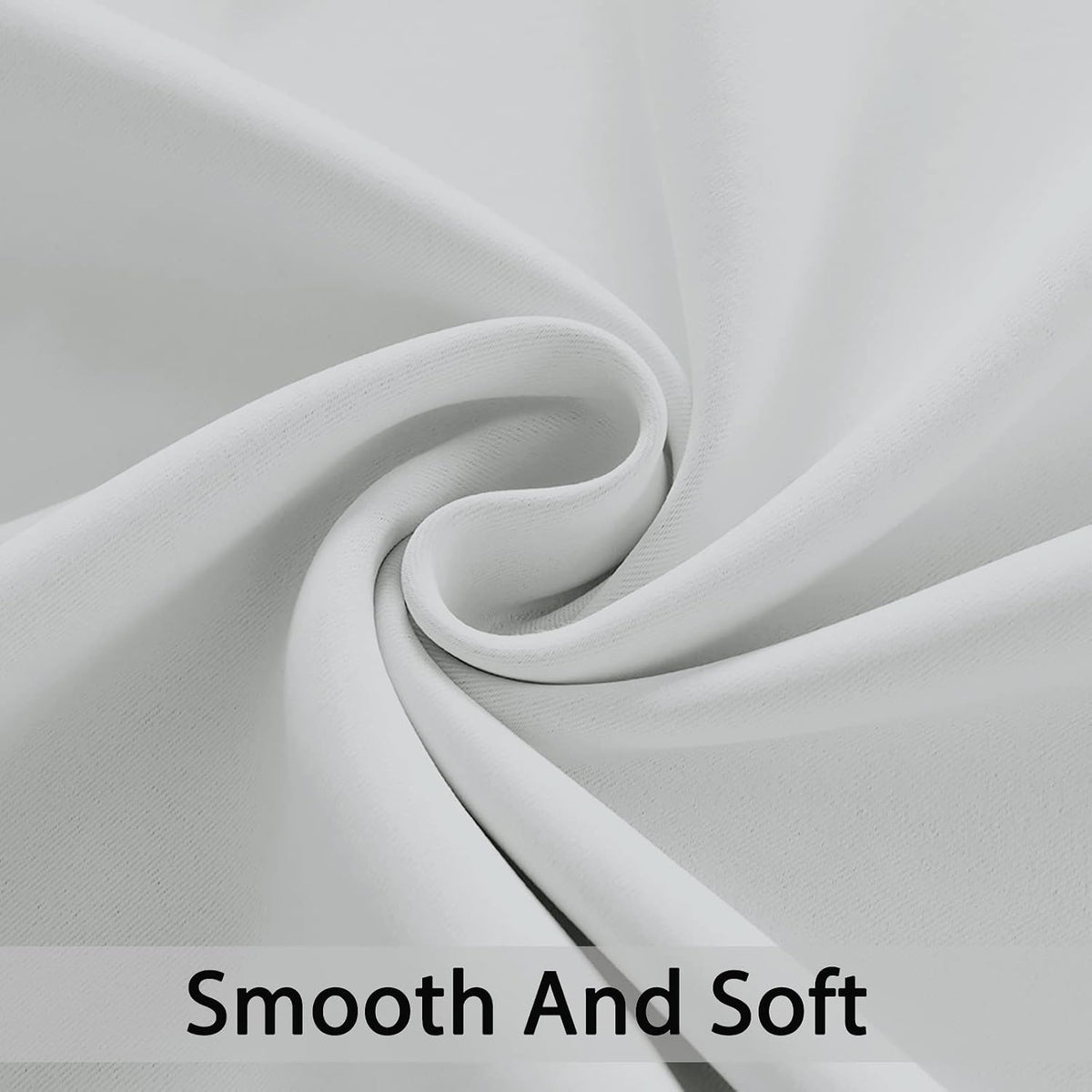 96"L x 52"W polyester curtains in Greyish White, alternate view 5
