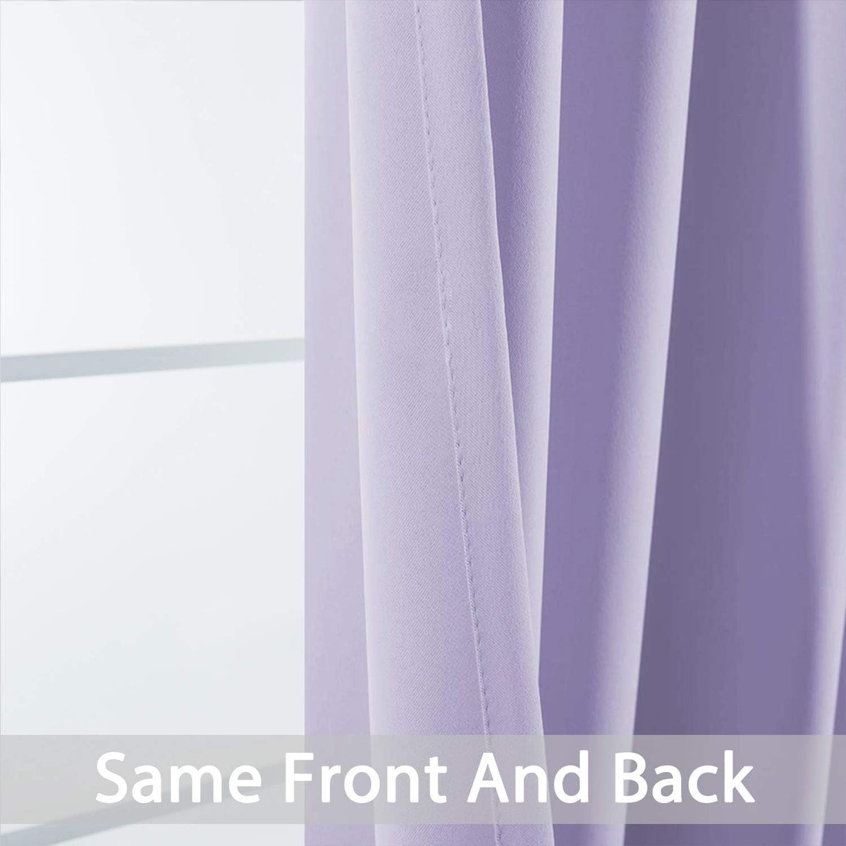 96"L x 52"W polyester curtains in Lilac, alternate view 6