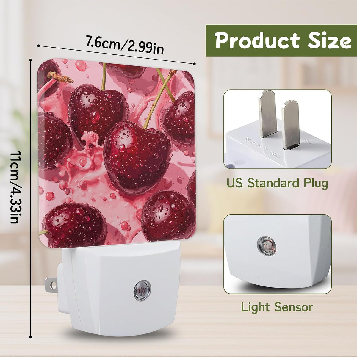2"D x 4.5"W x 3"H night lights & ambient lighting, alternate view 7