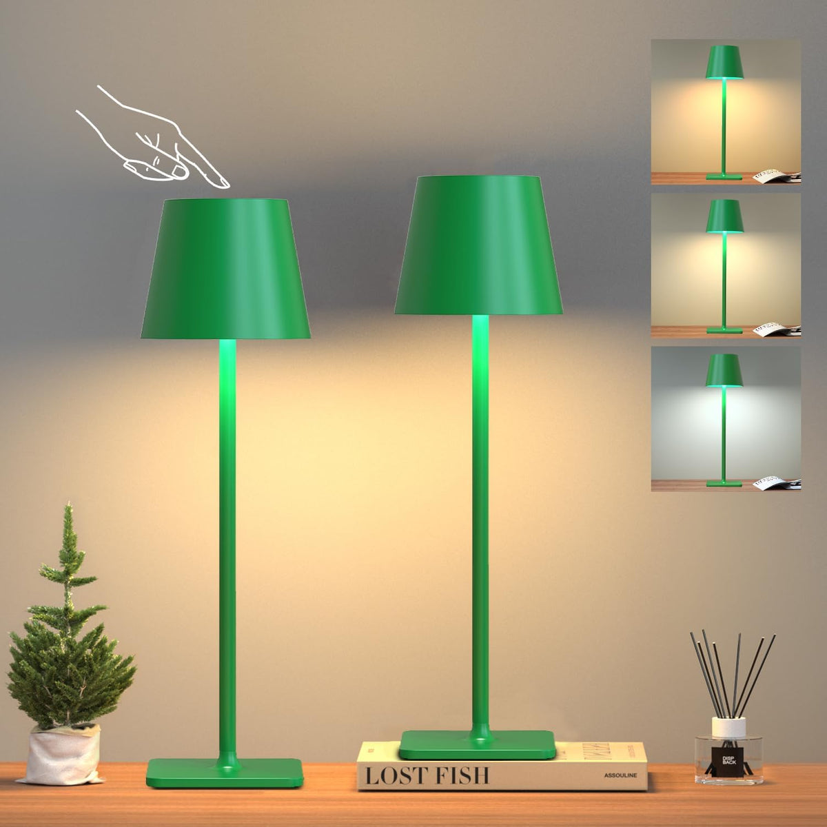 4"D x 4"W x 11"H plastic table lamps