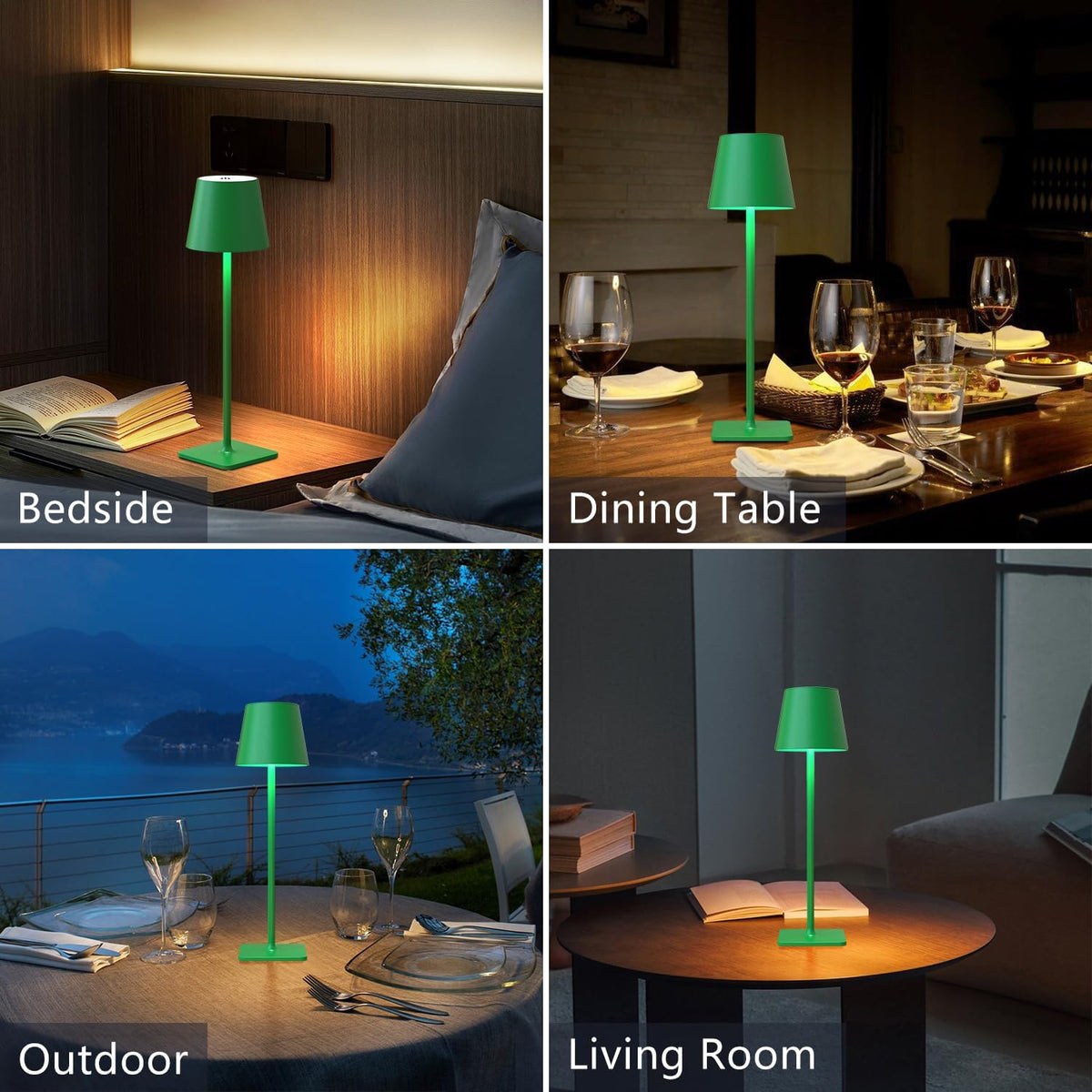 4"D x 4"W x 11"H plastic table lamps, alternate view 2