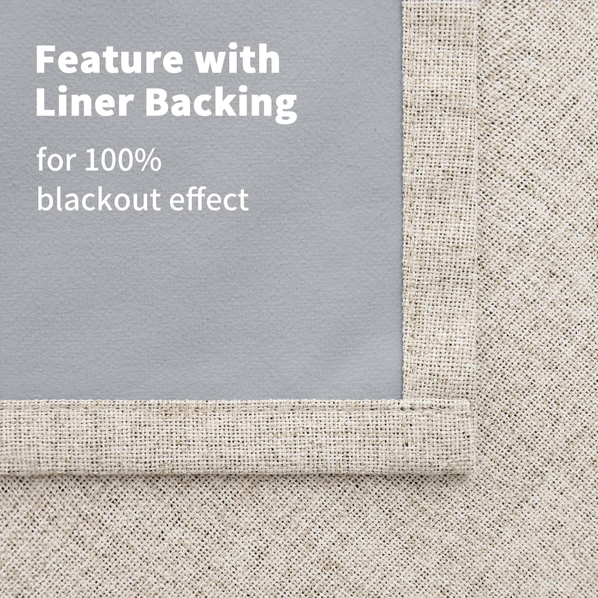 40"L x 42"W linen curtains in Beige, alternate view 7