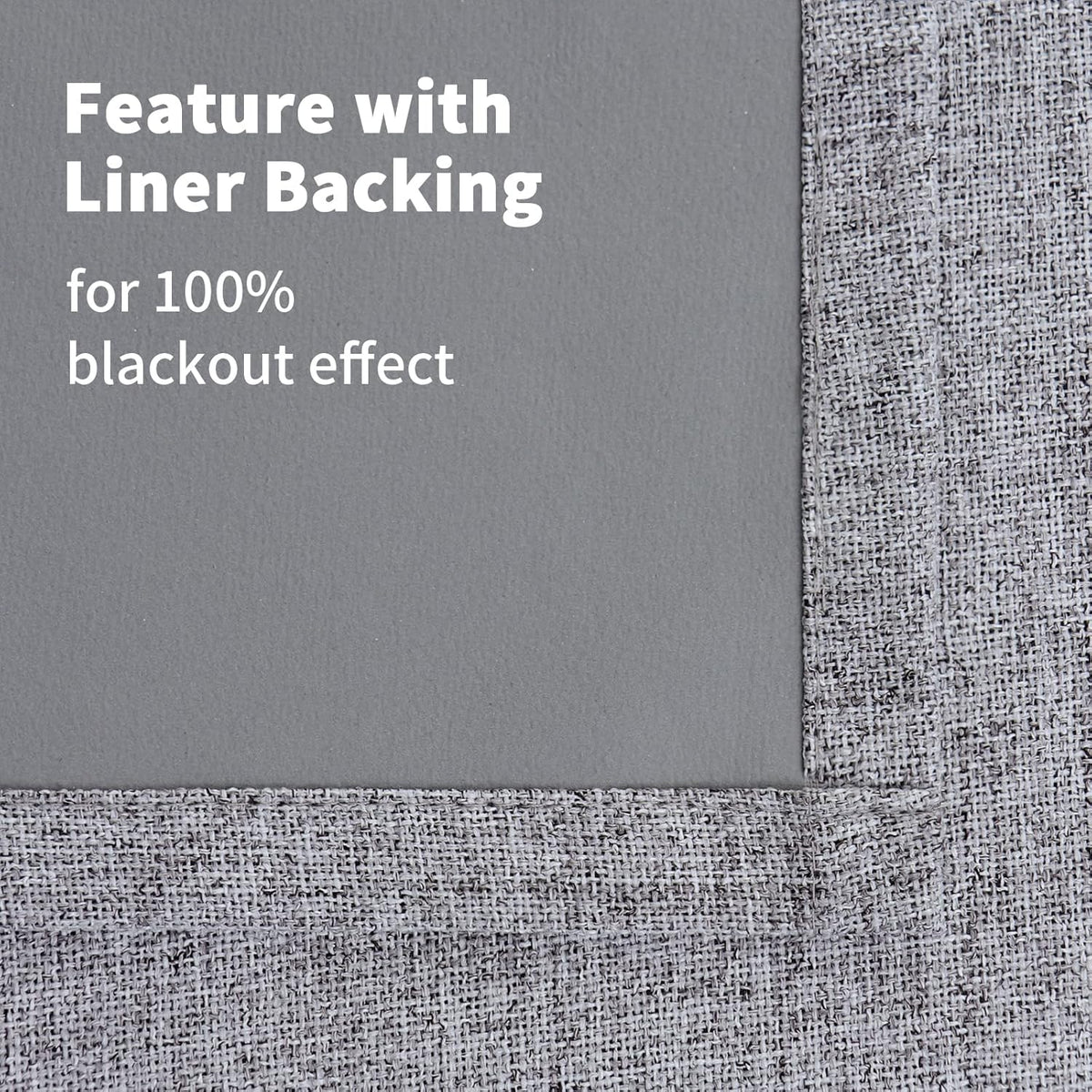 40"L x 42"W linen curtains in Grey, alternate view 7