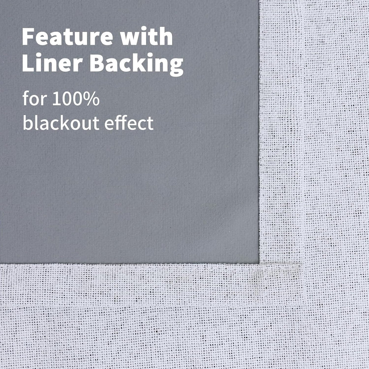 40"L x 42"W linen curtains in Greyish White, alternate view 7