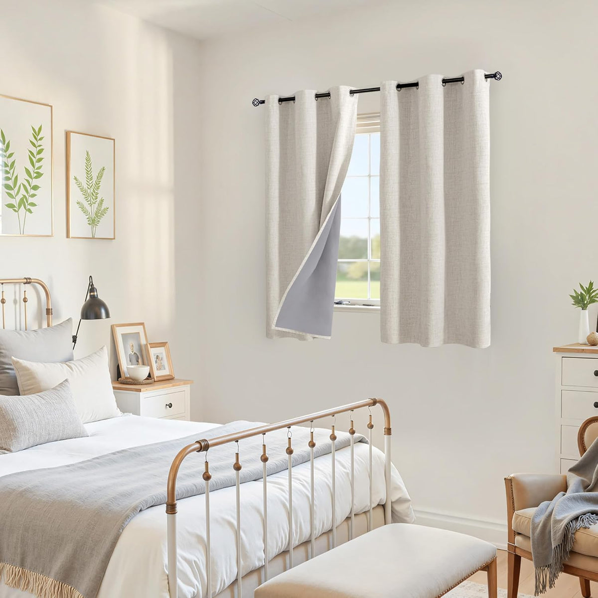 54"L x 42"W linen curtains, alternate view 3