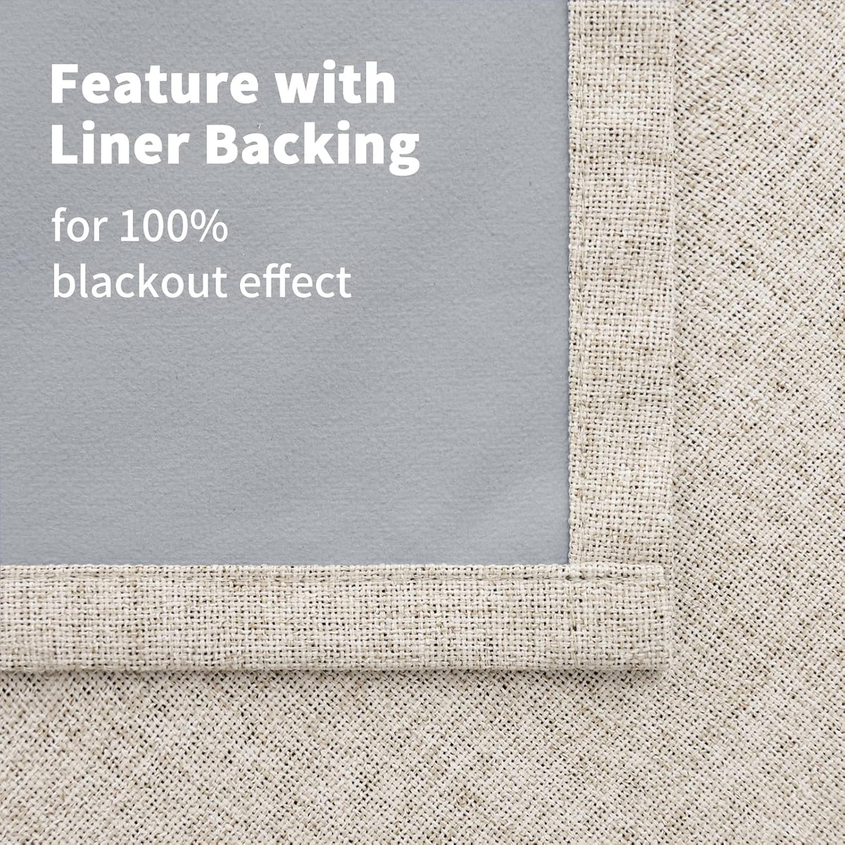 63"L x 38"W linen curtains in Beige, alternate view 7