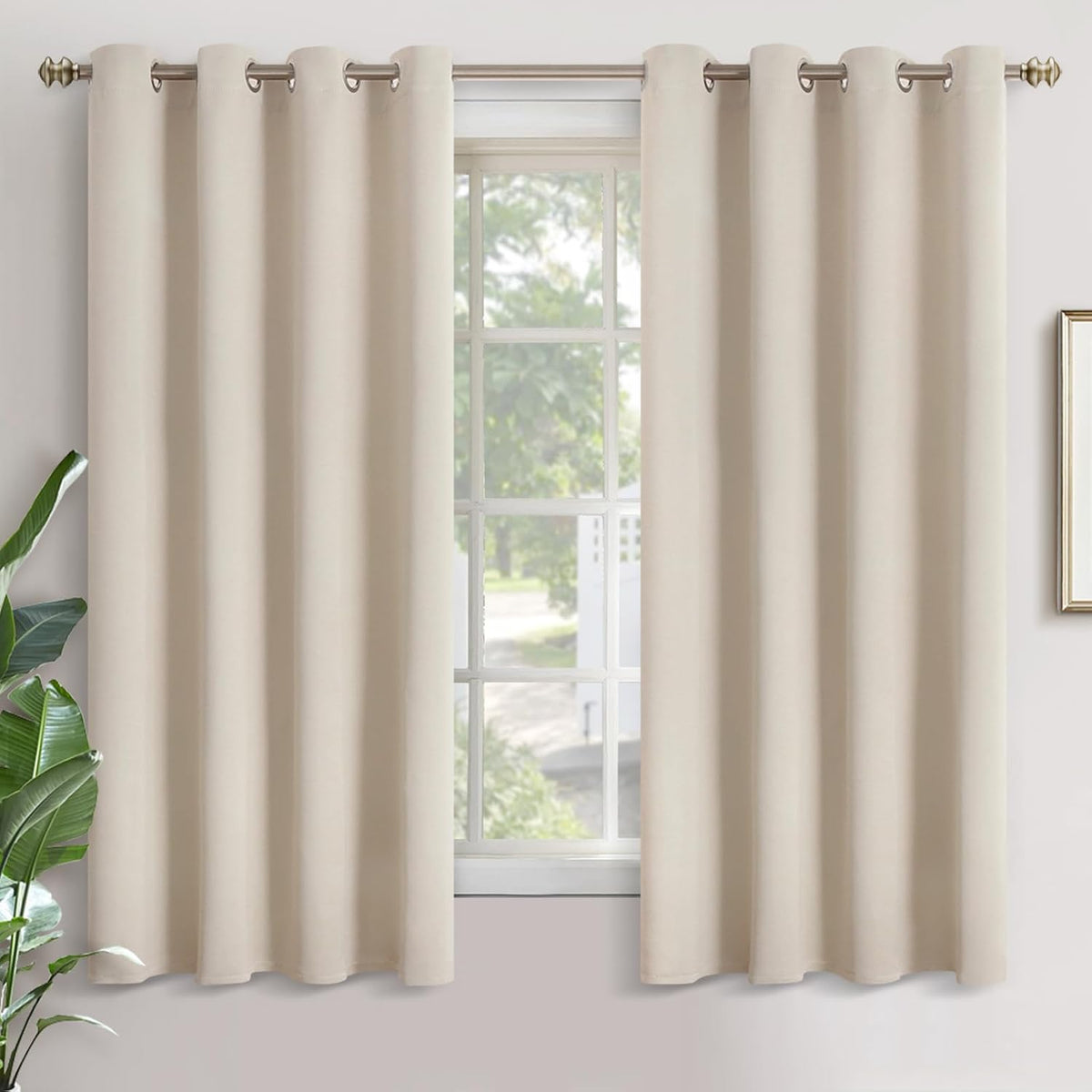 63"L x 52"W polyester curtains