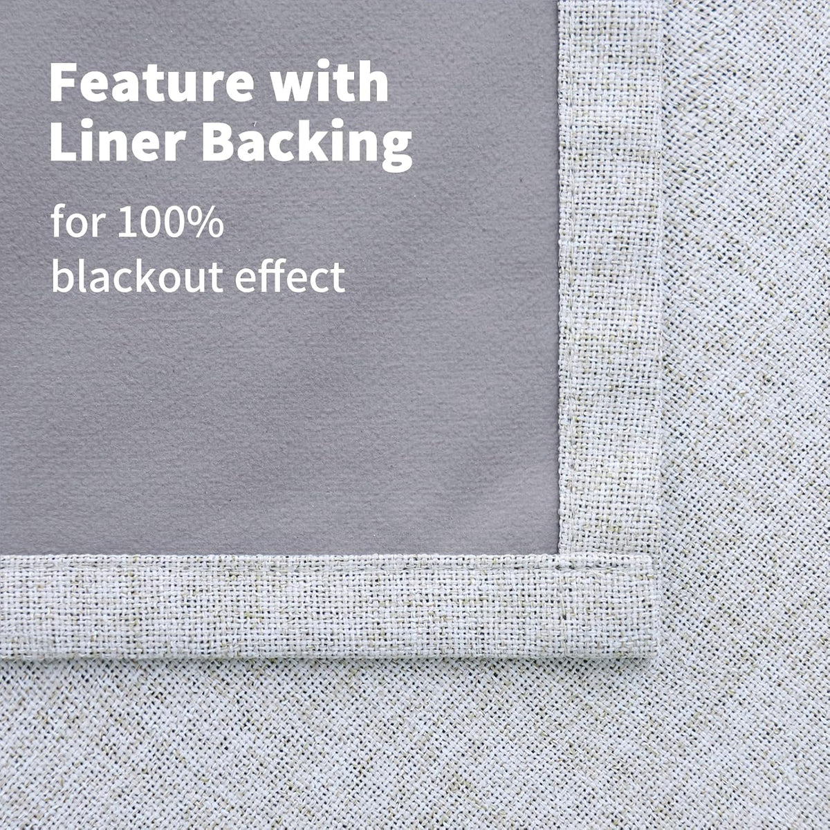 80"L x 52"W linen curtains, alternate view 7