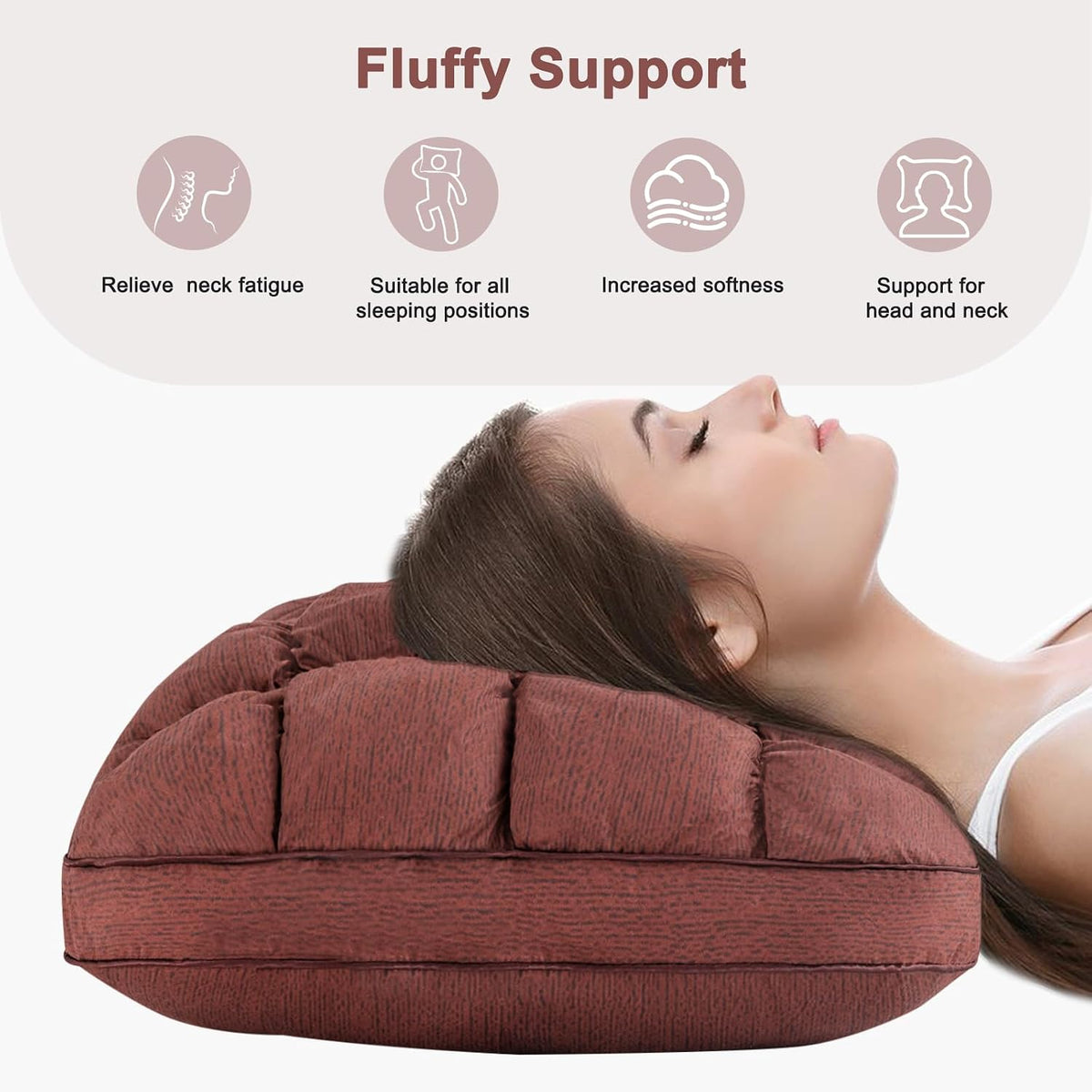 King down alternative pillows in Brown, alternate view 7