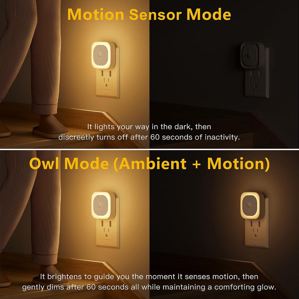 1.6"D x 2.65"W x 2.65"H plastic night lights & ambient lighting, alternate view 3