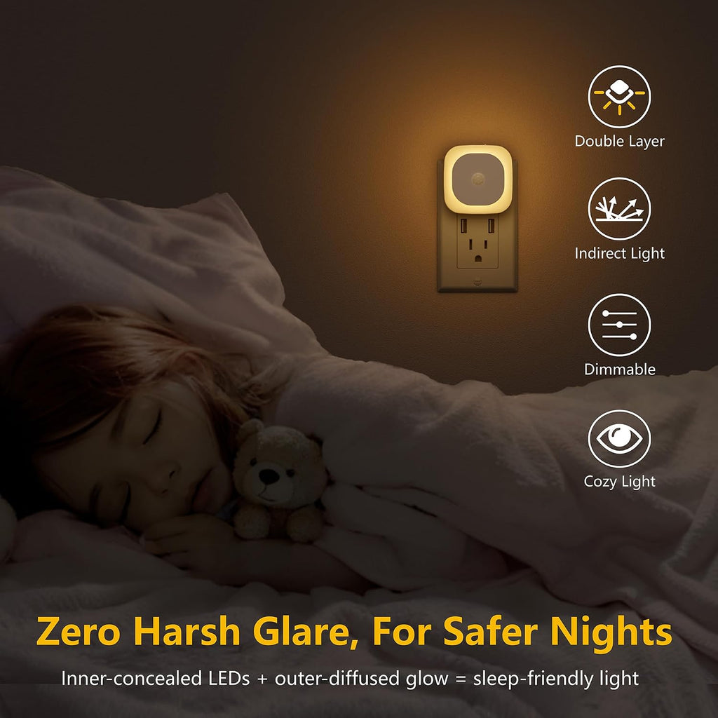 1.6"D x 2.65"W x 2.65"H plastic night lights & ambient lighting, alternate view 6