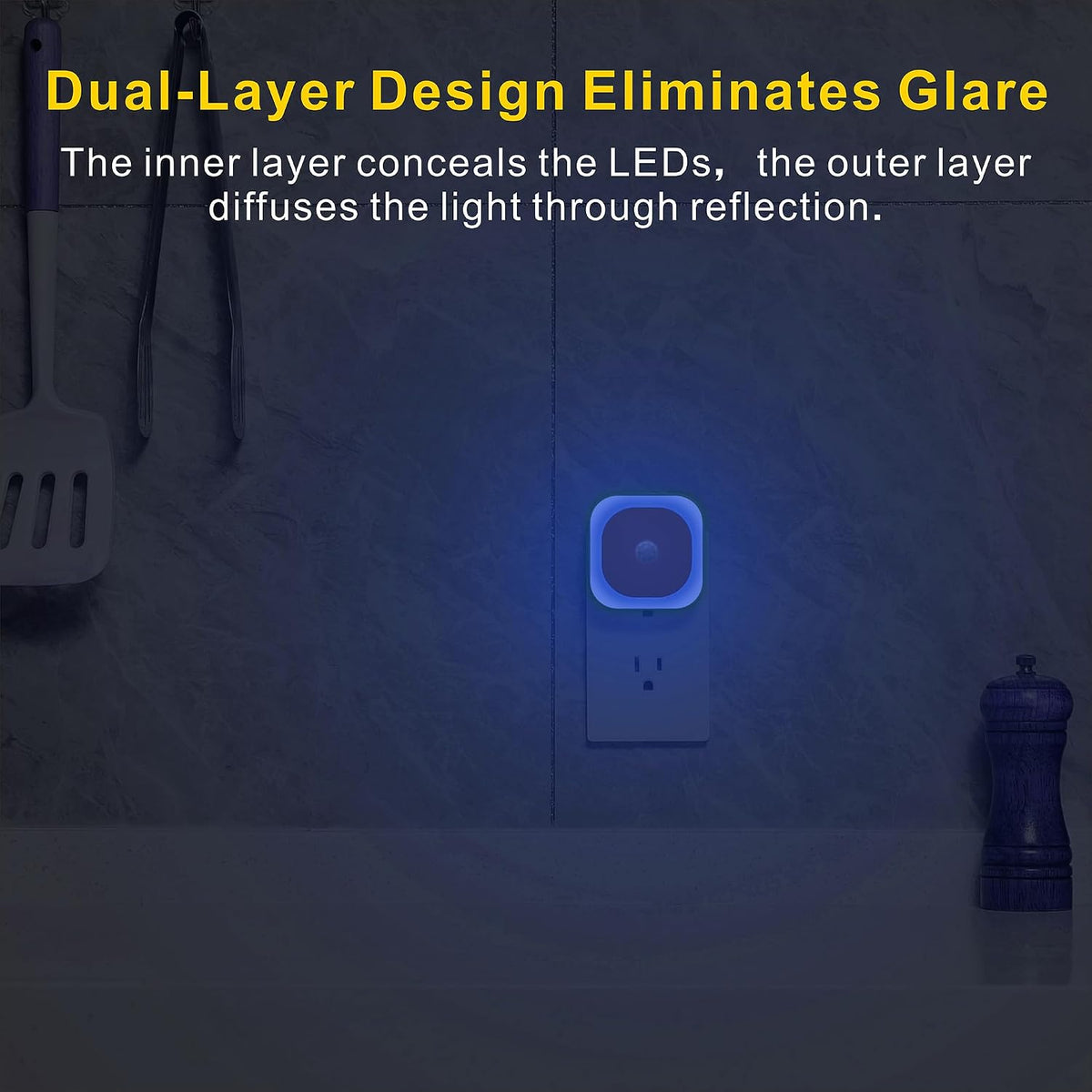 1.6"D x 2.65"W x 2.65"H plastic night lights & ambient lighting, alternate view 6